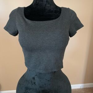Olivaceous Gray Crop Top